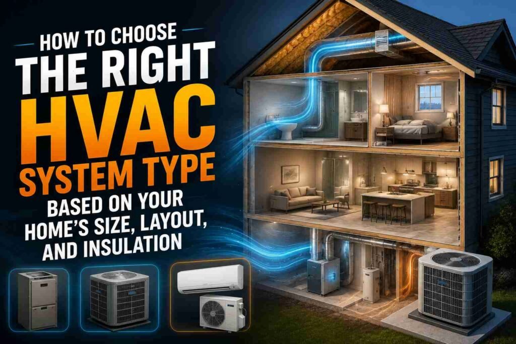How to Choose the Right HVAC System Type Based on Your Home’s Size, Layout, and Insulation