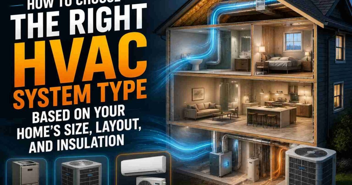 How to Choose the Right HVAC System Type Based on Your Home’s Size, Layout, and Insulation