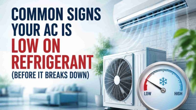 Common Signs Your AC Is Low on Refrigerant (Before It Breaks Down)